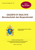 Gaudate Et Exultate: Besukacita dan Bergembiralah ( Seruan Apostolik Paus Fransiskus 19 Maret 2018)