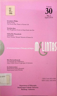 Image of Melintas : An International Journal of Philosophy and Religion (Volume 30, No.1 April 2014)