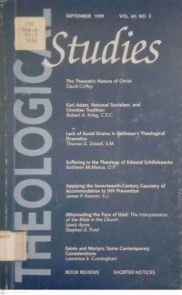 Image of Theological Studies (Vol.60 No.3 September 1999)