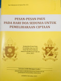 Pesan-pesan Paus Pada hari Doa Sedunia untuk pemeliharaan Ciptaan (Seri Dokumen Gerejawi No. 152)
